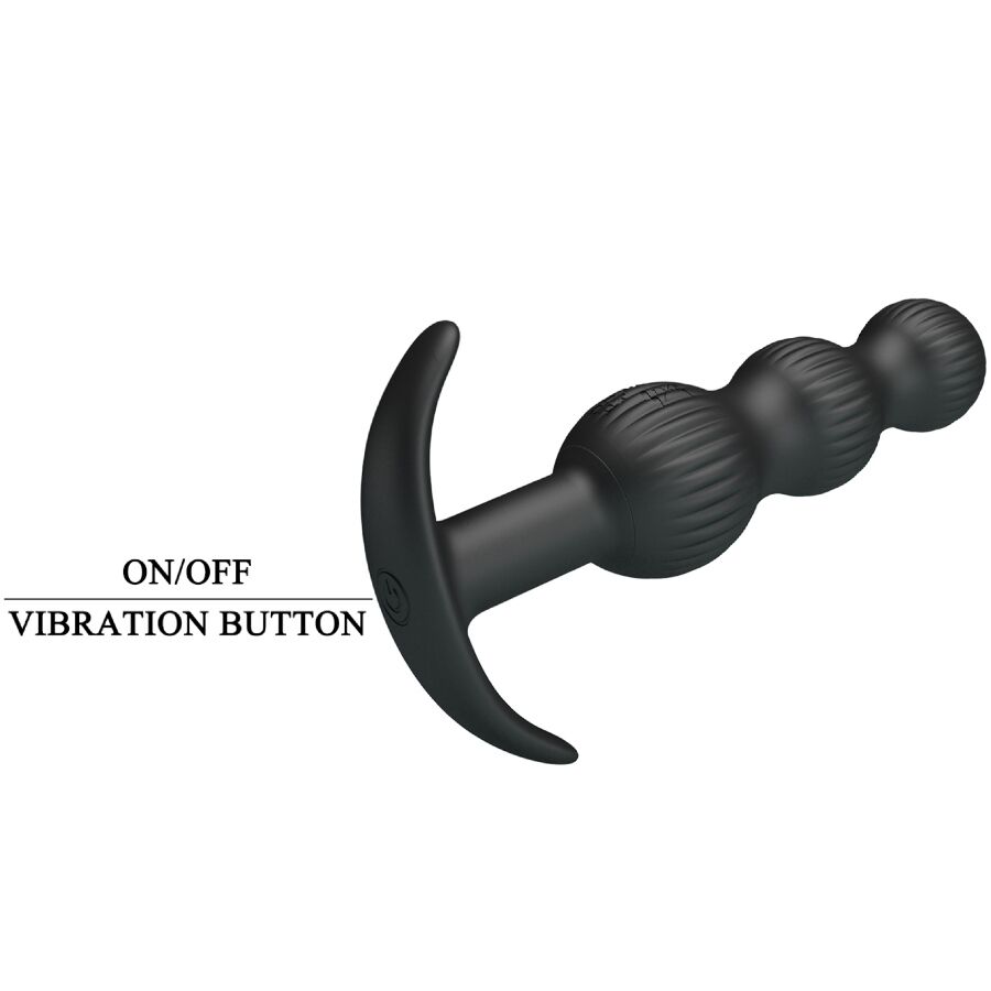 PRETTY LOVE - SIDNEY VIBRADOR ANAL 10 VIBRACIONES NEGRO - Imagen 8