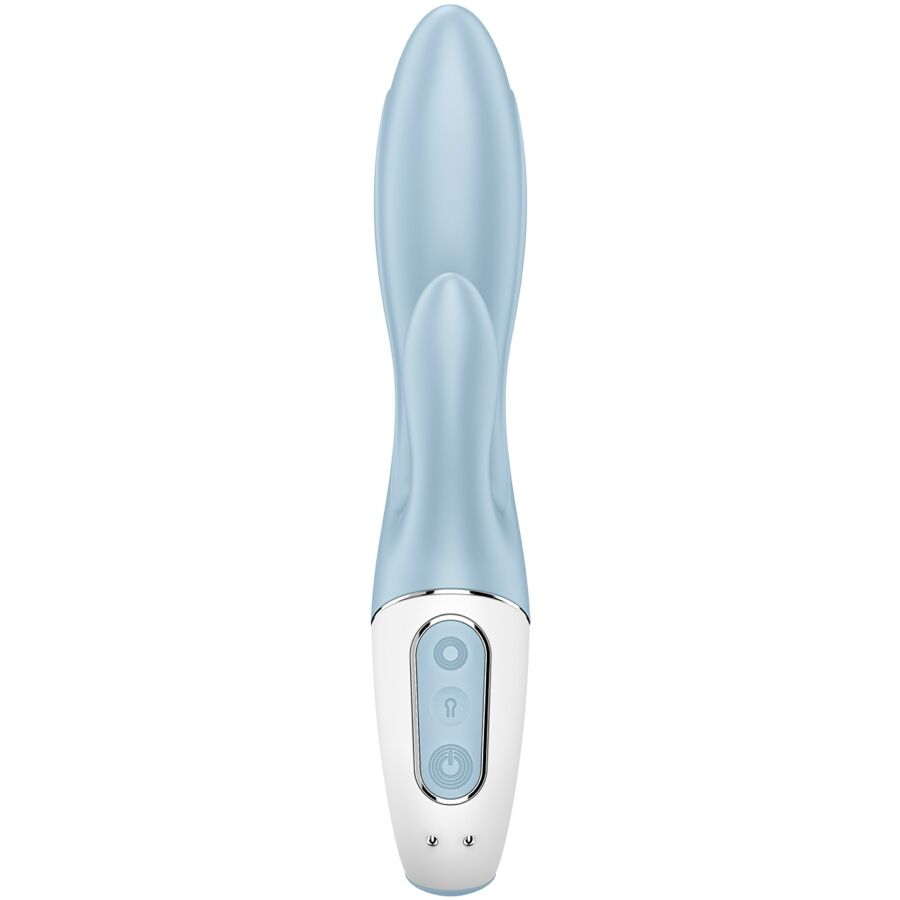 SATISFYER - AIR PUMP BUNNY 1 VIBRADOR INFLABLE RABBIT AZUL - Imagen 4