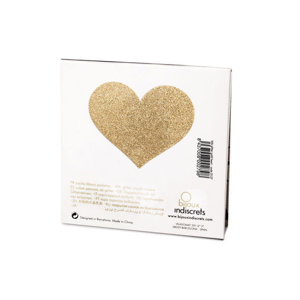 BIJOUX - INDISCRETS PEZONERAS FLASH CORAZÓN DORADO - Imagen 3