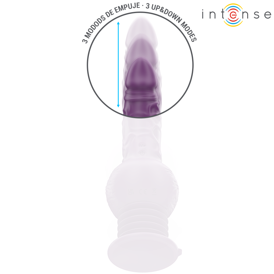 INTENSE - TATUM VIBRADOR MULTIFUNCIÓN CON VIBRACIÓN UP AND DOWN 24 CM MORADO - Imagen 3