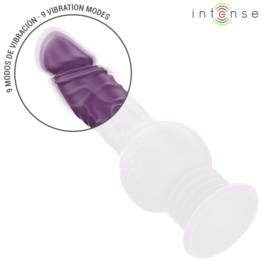 INTENSE - TATUM VIBRADOR MULTIFUNCIÓN CON VIBRACIÓN UP AND DOWN 24 CM MORADO - Imagen 5