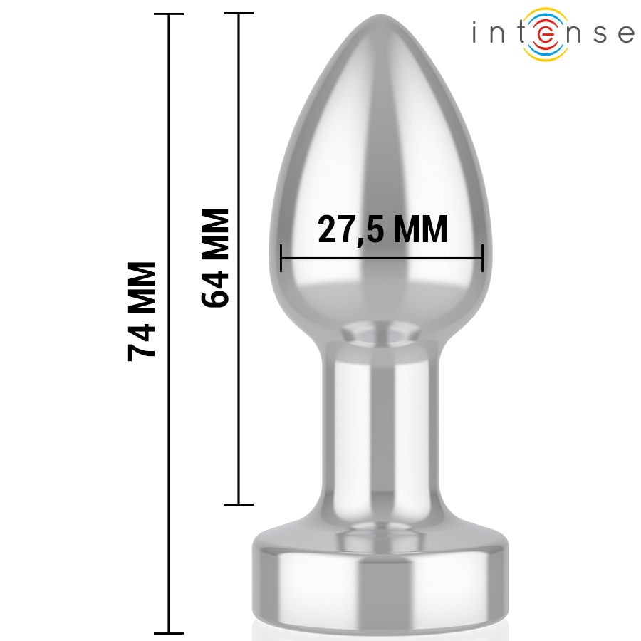 INTENSE - PLUG ANAL 10 VIBRACIONES METAL CON CONTROL REMOTO S - Imagen 4