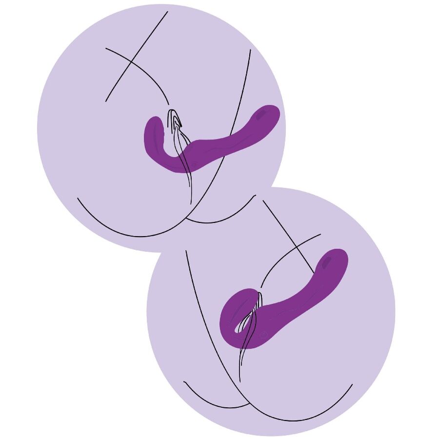 XOCOON - STRAPLESS STRAP-ON VIBRADOR 2 EN 1 CON CONTROL REMOTO MORADO - Imagen 2