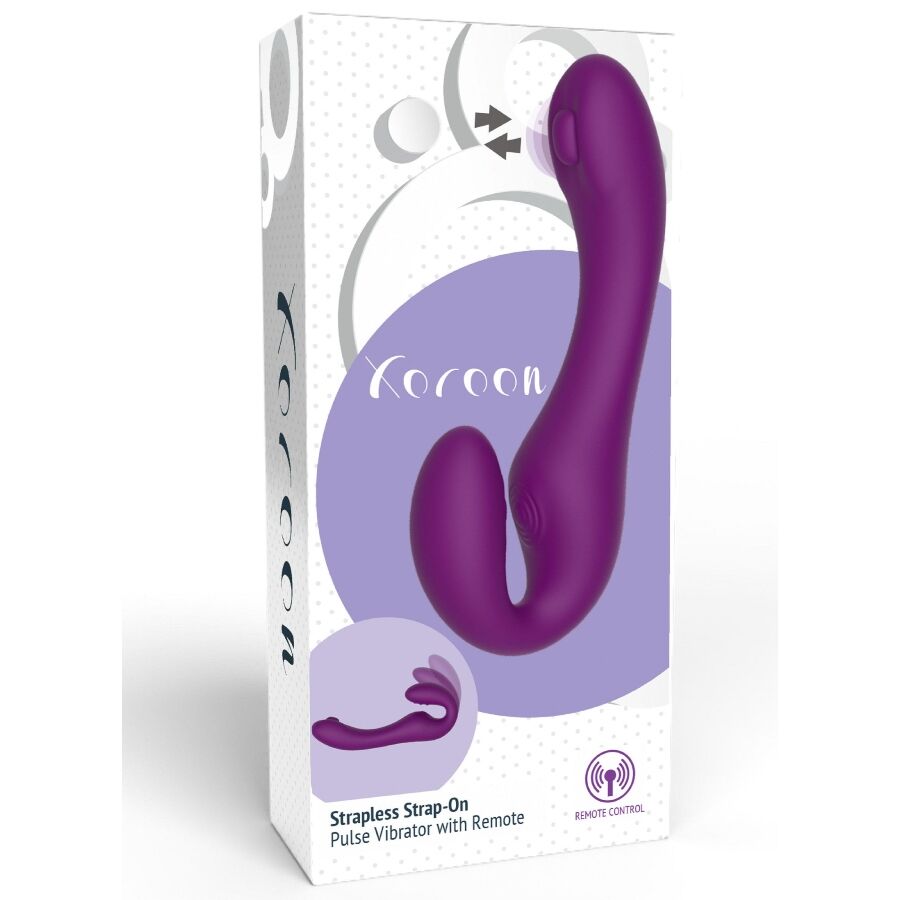 XOCOON - STRAPLESS STRAP-ON VIBRADOR 2 EN 1 CON CONTROL REMOTO MORADO - Imagen 6