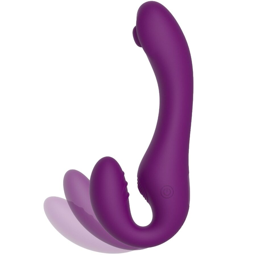 XOCOON - STRAPLESS STRAP-ON VIBRADOR 2 EN 1 CON CONTROL REMOTO MORADO - Imagen 7