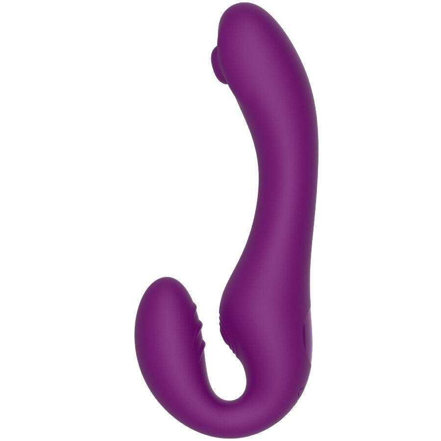 XOCOON - STRAPLESS STRAP-ON VIBRADOR 2 EN 1 CON CONTROL REMOTO MORADO - Imagen 10
