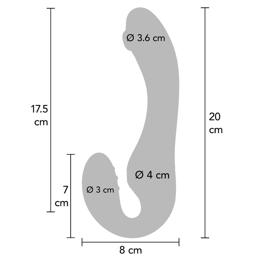 XOCOON - STRAPLESS STRAP-ON VIBRADOR 2 EN 1 CON CONTROL REMOTO MORADO - Imagen 12