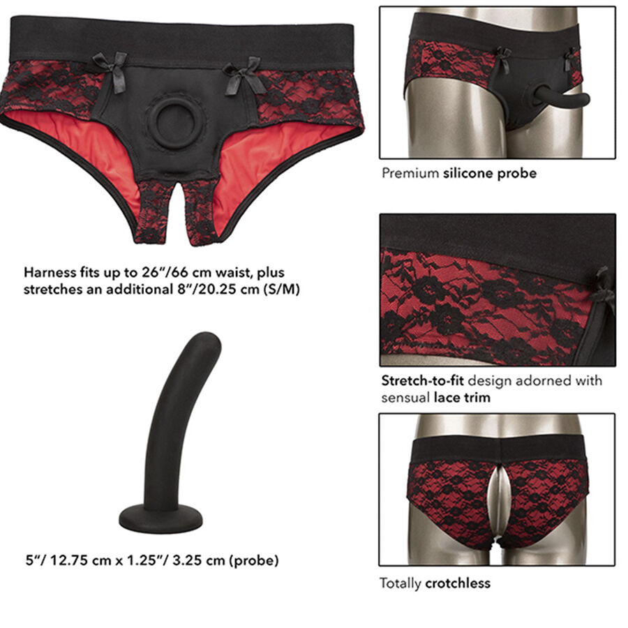 CALEXOTICS - SCANDAL SET DE BRAGUITAS SIN ENTREPIERNAS CON DIDLO TALLA S/M - Imagen 7