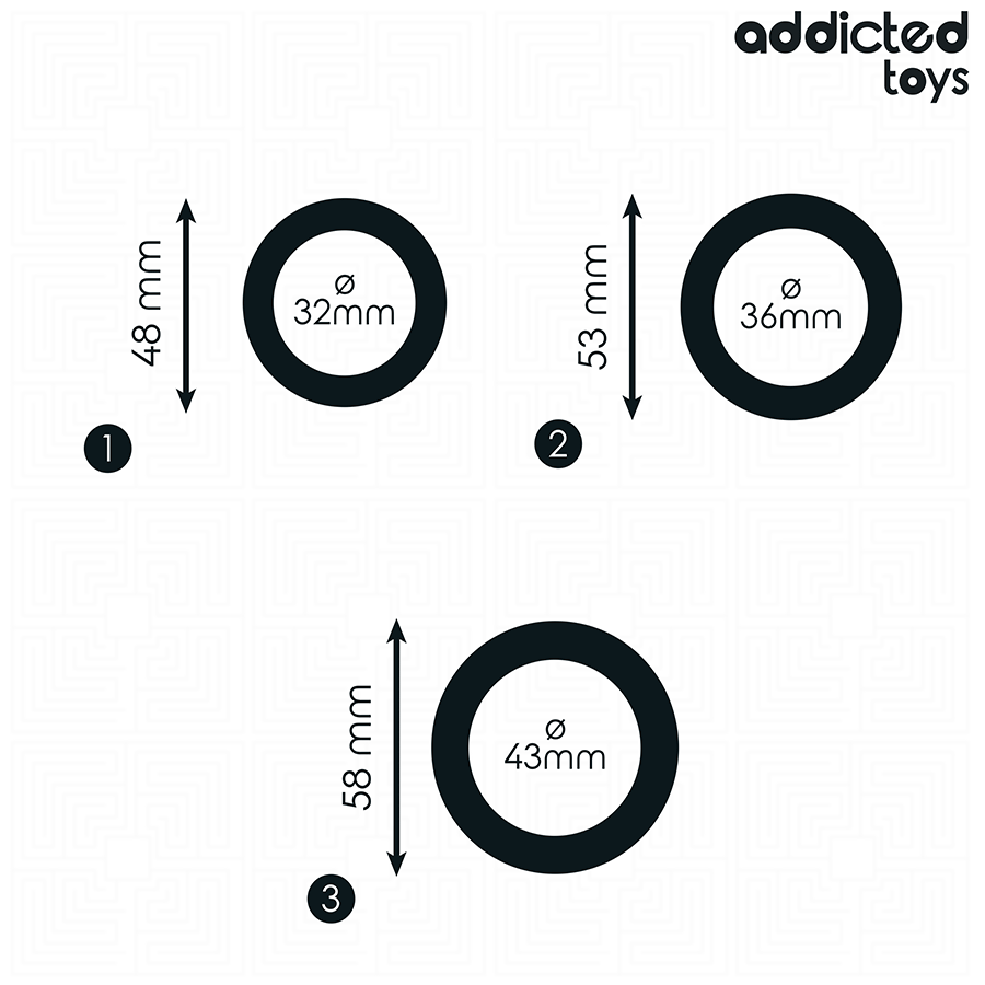 ADDICTED TOYS - SET DE ANILLOS SILICONA MODELO 1 - Imagen 5