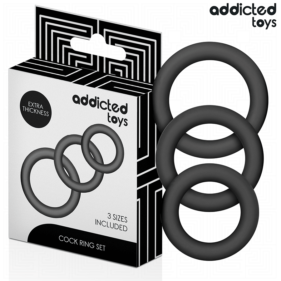 ADDICTED TOYS - SET DE ANILLOS SILICONA MODELO 1 - Imagen 2