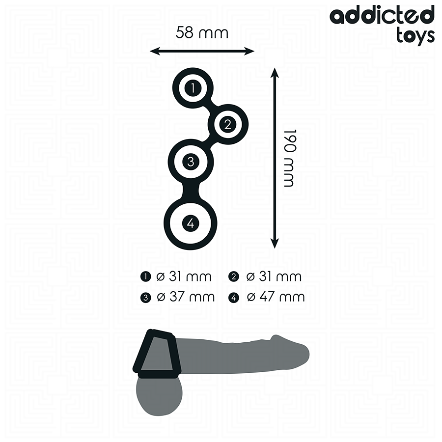 ADDICTED TOYS - ANILLO PARA EL PENE CON DIVISORES PARA TESTÍCULOS - Imagen 5