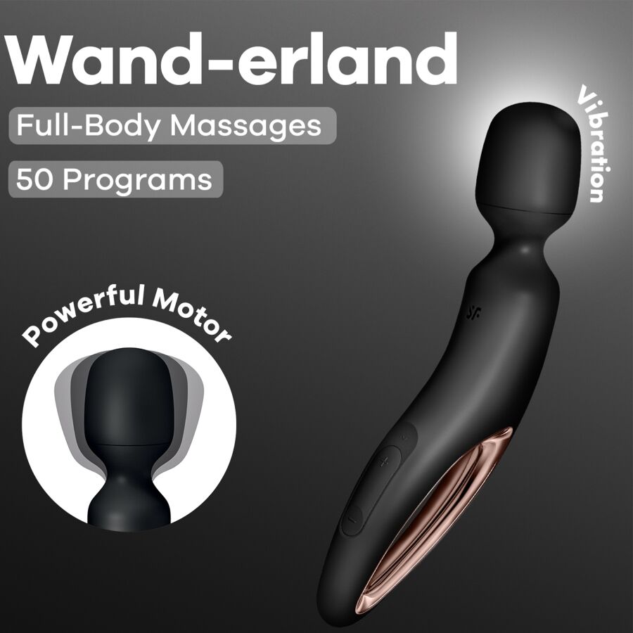 SATISFYER - WAND ERLAND MASAJEADOR VIBRADOR NEGRO - Imagen 2