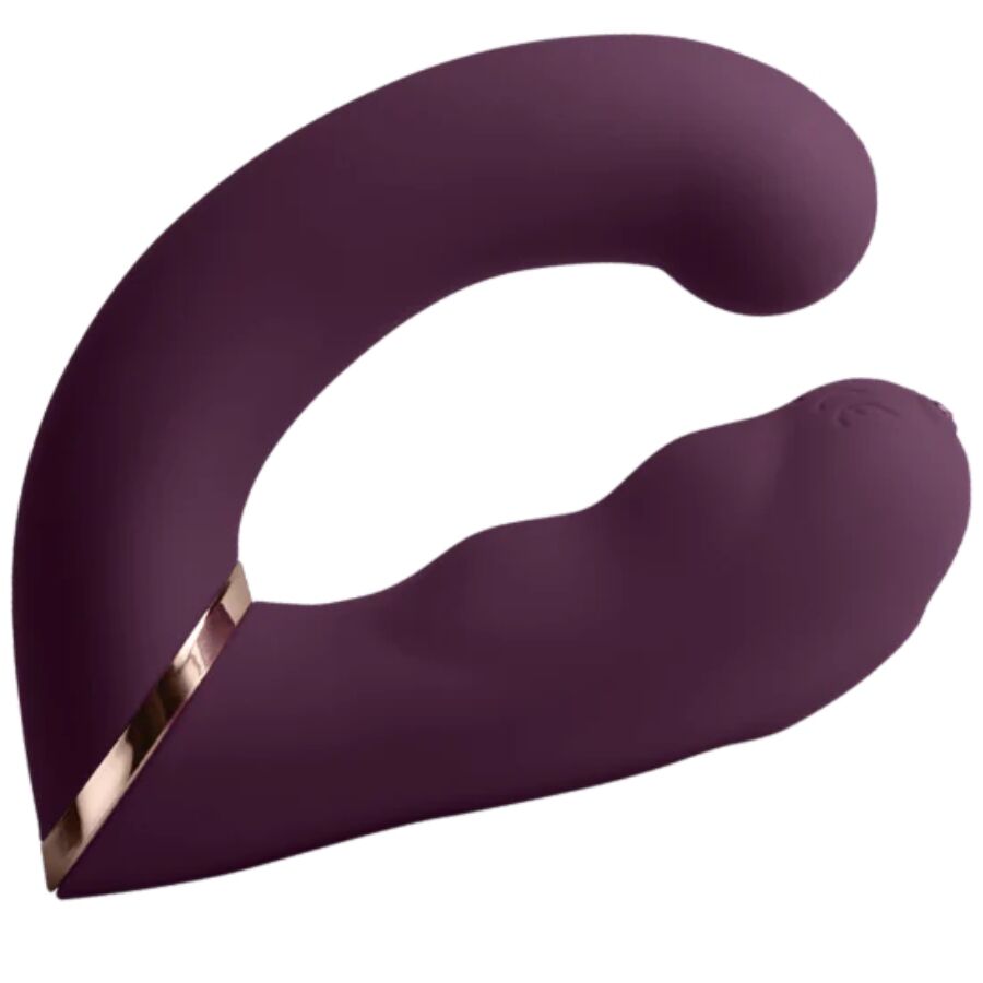 ROCKS- OFF - GEMINI VIBRADOR DUAL PUNTO G Y ESTIMULADOR CLÍTORIS MORADO - Imagen 7