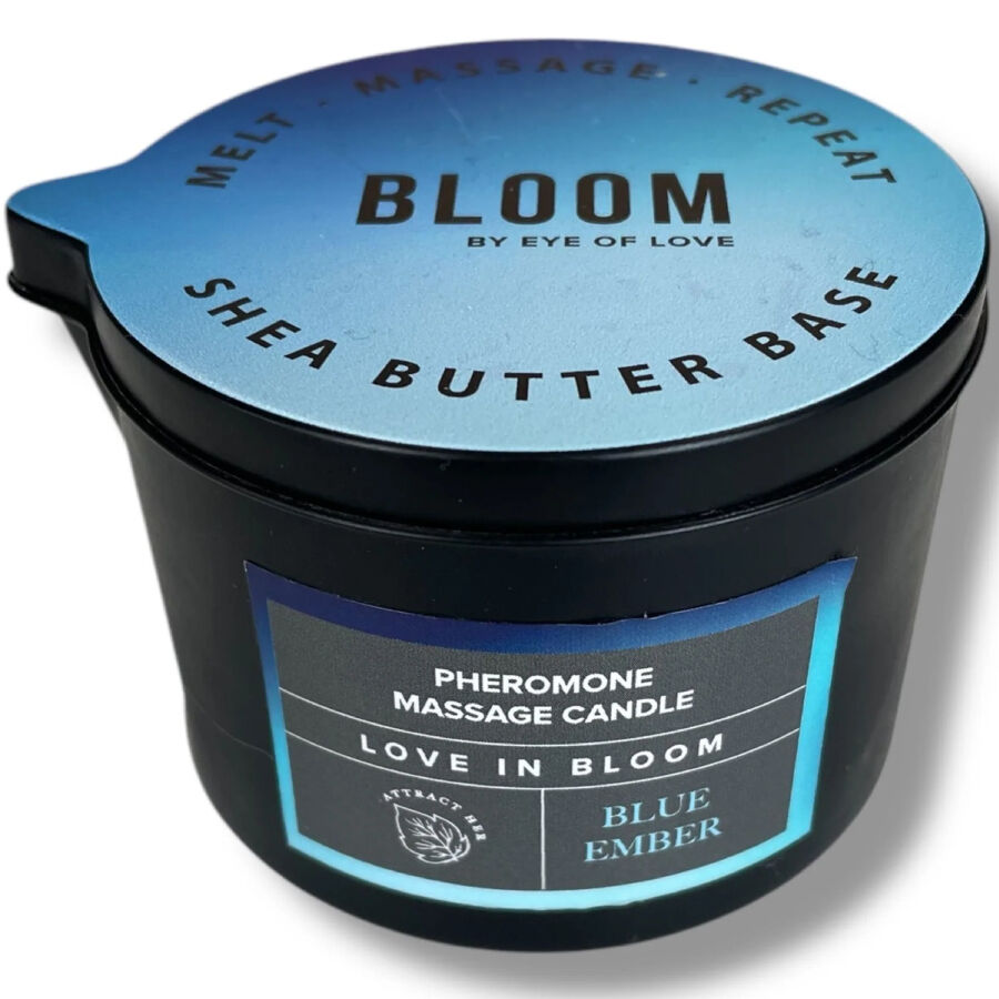 EYE OF LOVE - BLOOM VELA DE MASAJE ÍNDICA BLUE EMBER 150 ML - Imagen 2
