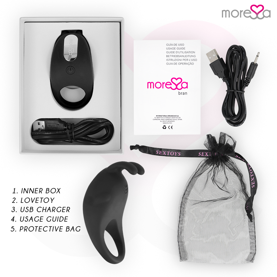 MORESSA - BRAD PREMIUM SILICONE RECARGABLE NEGRO - Imagen 6