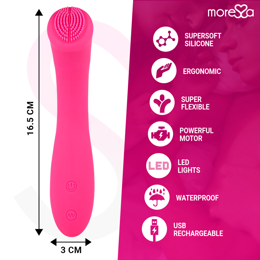 MORESSA - CELSO MASAJEADOR DUO PUNTO G Y SUERO PELVICO PREMIUM SILICONE RECARGABLE - Imagen 4