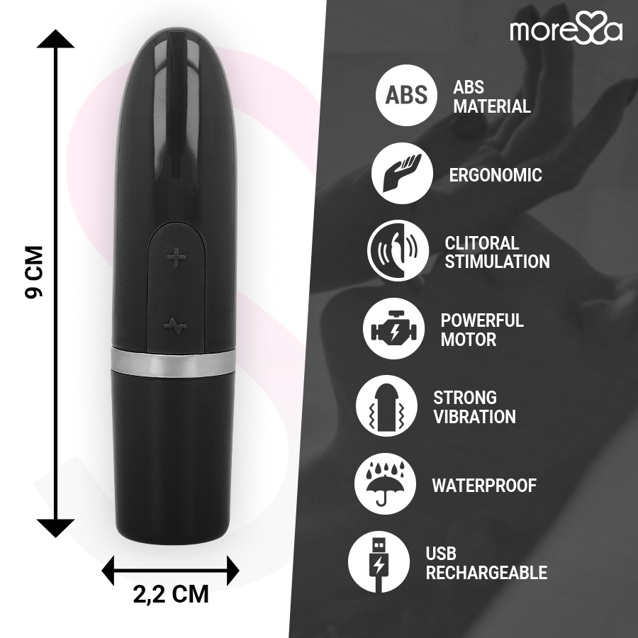 MORESSA - IVY MASAJEADOR SIMULADOR LABIAL DE VIAJE NEGRO - Imagen 4