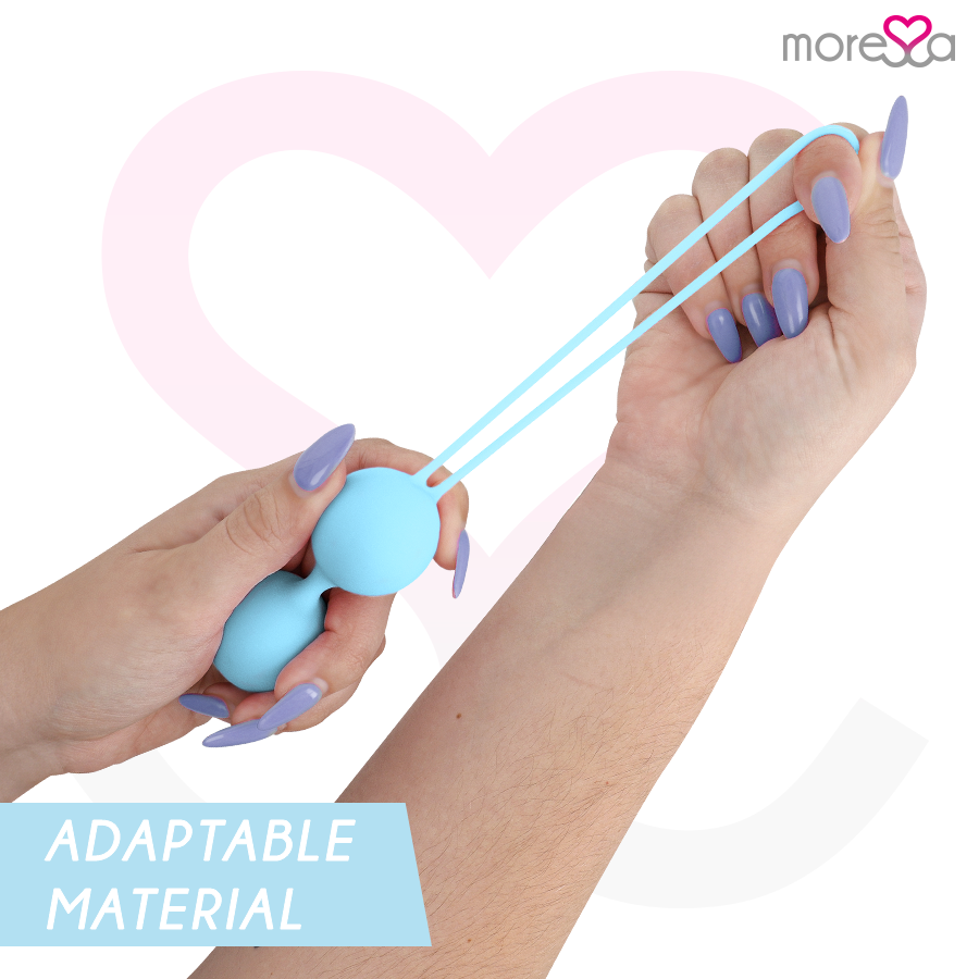 MORESSA - OSIAN THREE ENTRENAMIENTO SUELO PELVICO 85 gr PREMIUM SILICONA TURQUESA - Imagen 3