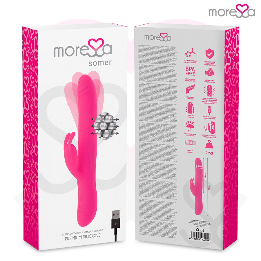 MORESSA - SOMER ROTADOR PERLADO Y POTENTE VIBRACIÓN SILICONA PREMIUM - Imagen 8