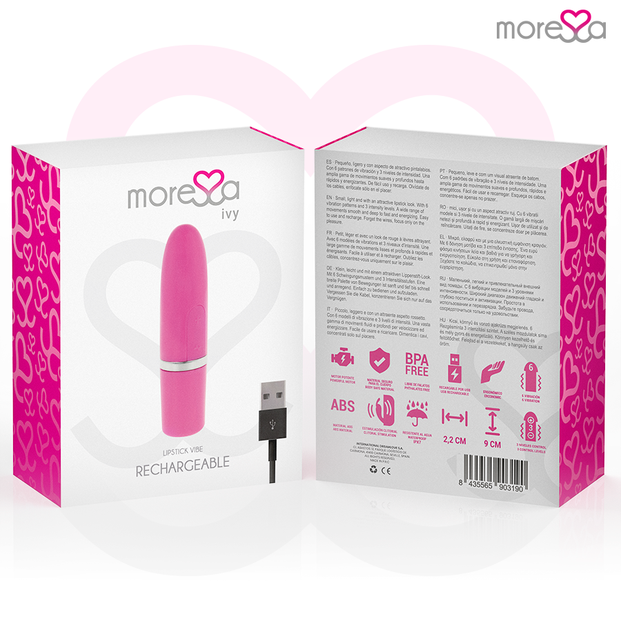 MORESSA - IVY MASAJEADOR SIMULADOR LABIAL DE VIAJE ROSA - Imagen 5