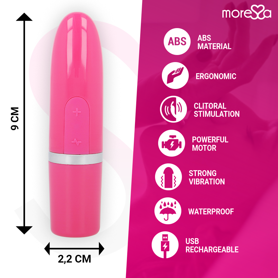MORESSA - IVY MASAJEADOR SIMULADOR LABIAL DE VIAJE ROSA - Imagen 8