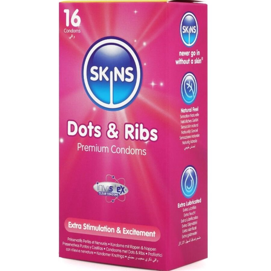 SKINS - DOTS & RIBS PRESERVATIVOS PREMIUM PACK 16 - Imagen 3