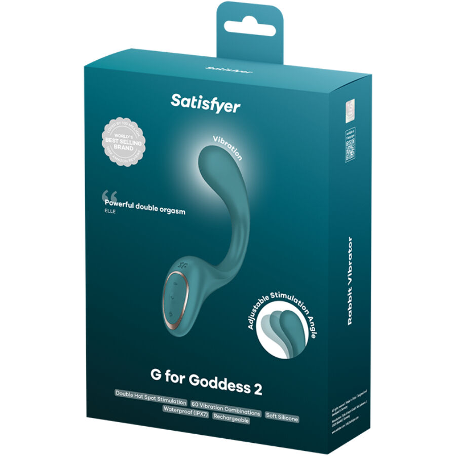SATISFYER - G FOR GODDESS 2 VIBRADOR RABBIT VERDE - Imagen 3