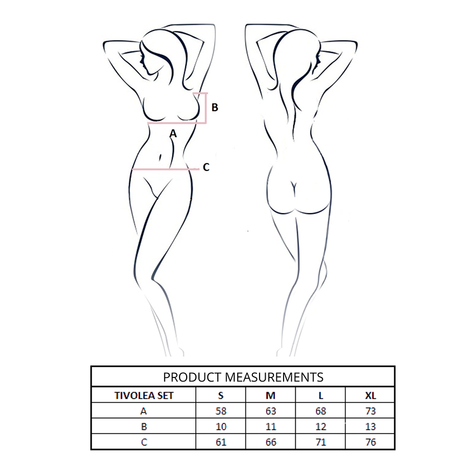 PASSION - TIVOLEA SET SUJETADOR + TANGA ROSA CLARO S/M - Imagen 3