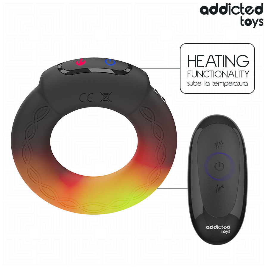 ADDICTED TOYS - ANILLO PENE VIBRADOR EFECTO CALOR CONTROL REMOTO - Imagen 3