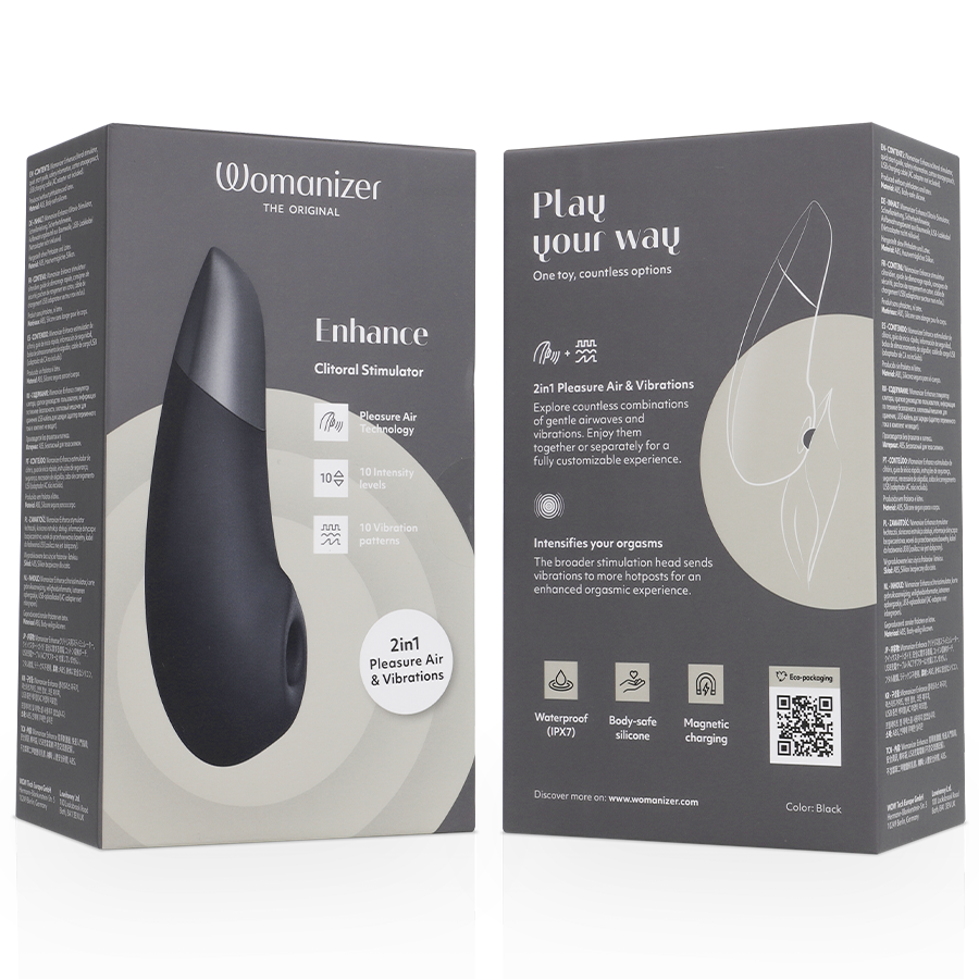 WOMANIZER - ENHANCE ESTIMULADOR DE CLITORÍS NEGRO - Imagen 7