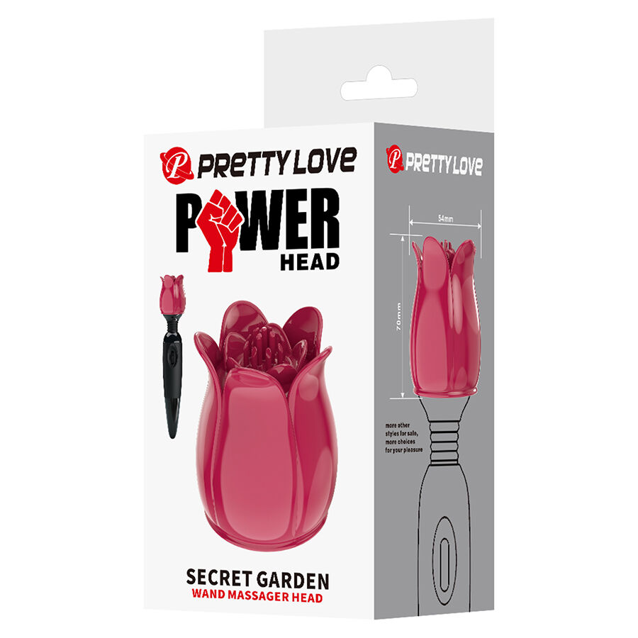 PRETTY LOVE - SECRET GARDEN CABEZAL MASAJEADOR ROSA - Imagen 6
