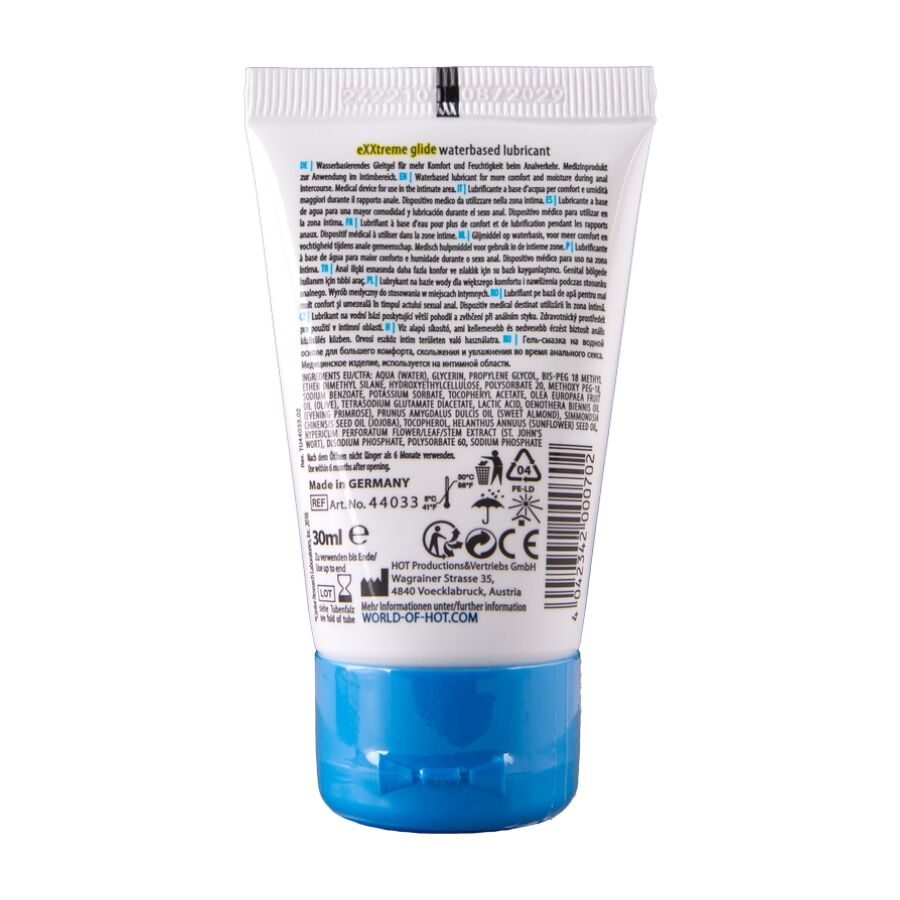 HOT - EXXTREME GLIDE LUBRICANTE BASE AGUA + ACEITE CONFORT A+ 30 ML - Imagen 2