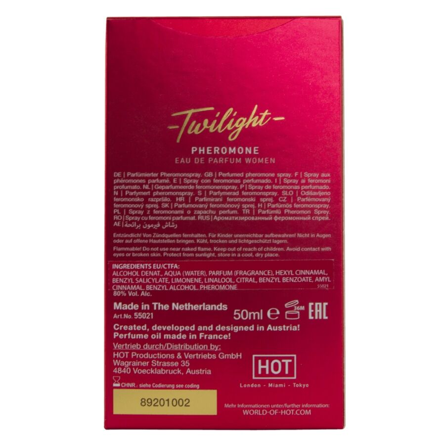 HOT - TWILIGHT PERFUME CON FEROMONAS MUJER 50 ML - Imagen 2