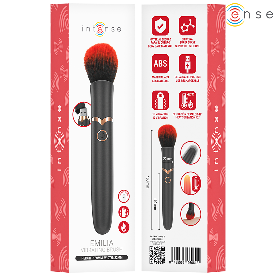 INTENSE - EMILIA VIBRADOR BROCHA CON EFECTO CALOR 16 CM - Imagen 3