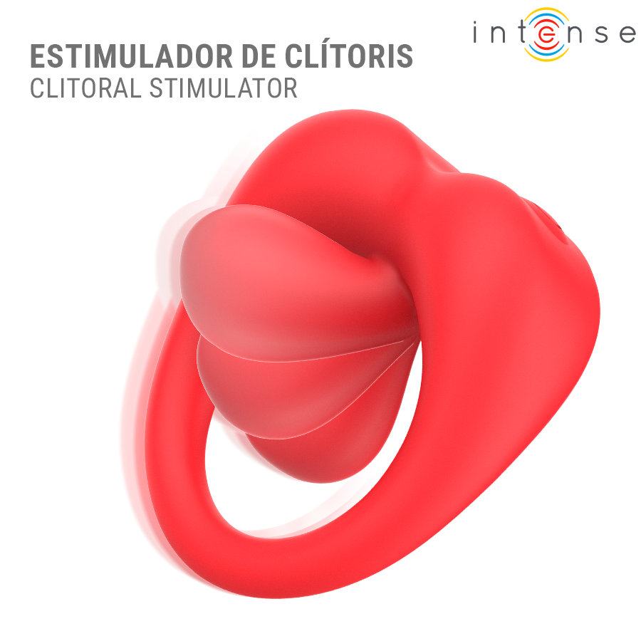 INTENSE - RUSSELL ANILLO VIBRADOR CON ESTIMULACIÓN DE CLÍTORIS ROJO - Imagen 7