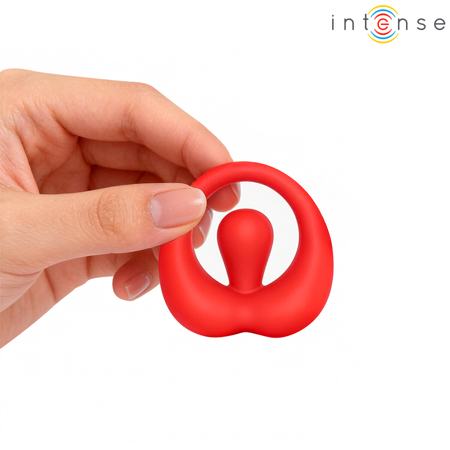 INTENSE - RUSSELL ANILLO VIBRADOR CON ESTIMULACIÓN DE CLÍTORIS ROJO - Imagen 3