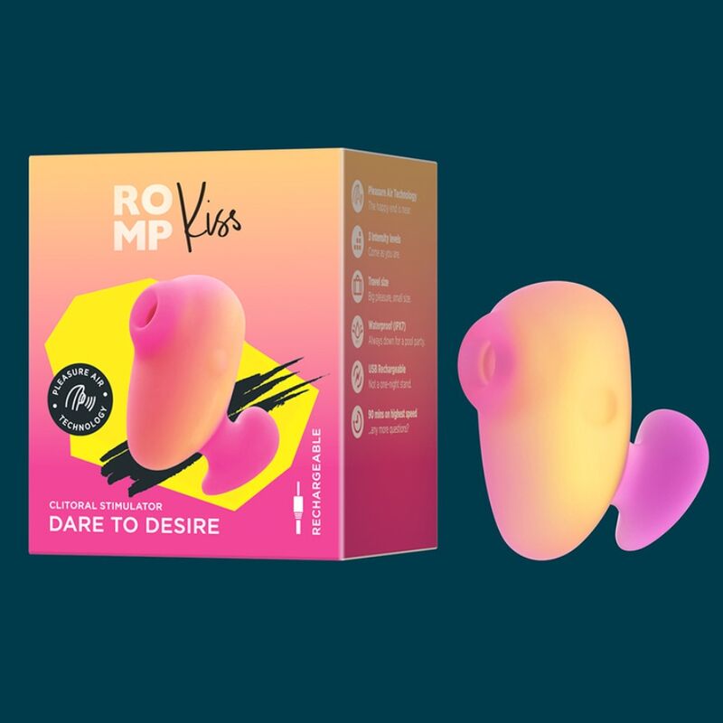 ROMP - KISS SUCCIONADOR DE CLÍTORIS VIBRADOR DE DEDO RECARGABLE - Imagen 12