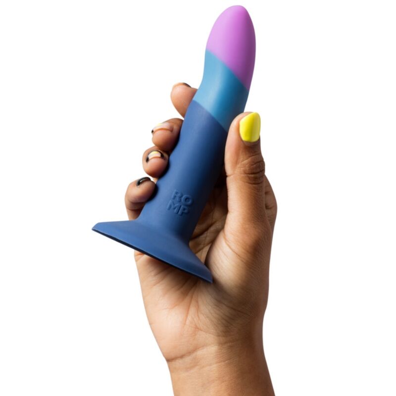 ROMP - PICCOLO DILDO SILICONA CON VENTOSA TRICOLOR 14 CM - Imagen 5