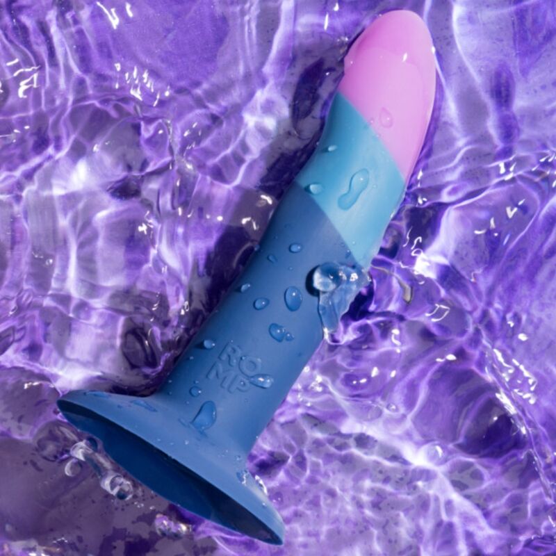 ROMP - PICCOLO DILDO SILICONA CON VENTOSA TRICOLOR 14 CM - Imagen 4
