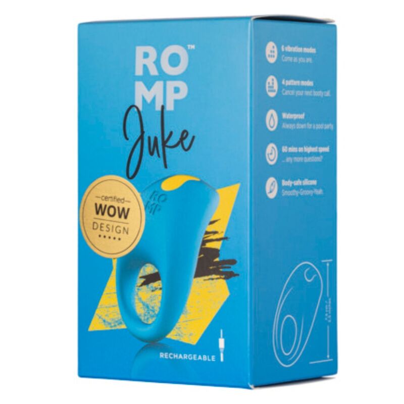 ROMP - JUKE ANILLO DE SILICONA PARA PENE CON VIBRADOR DE ESTIMULACIÓN DE CLÍTORIS - Imagen 4