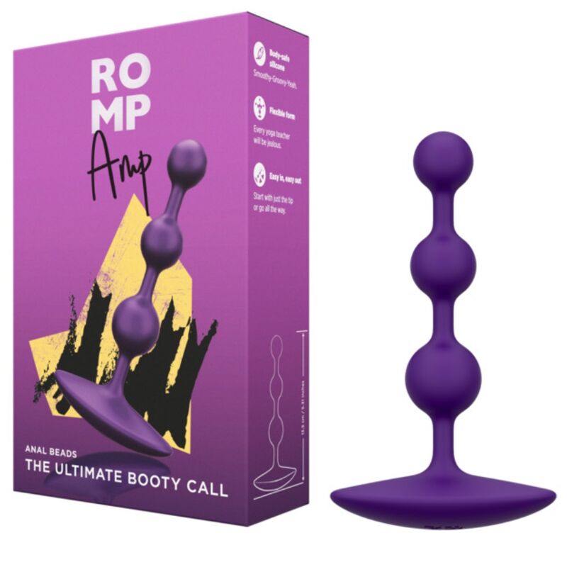 ROMP - AMP PURPLE BOLAS ANALES FLEXIBLES DE SILICONA 12,5 CM MORADO - Imagen 6