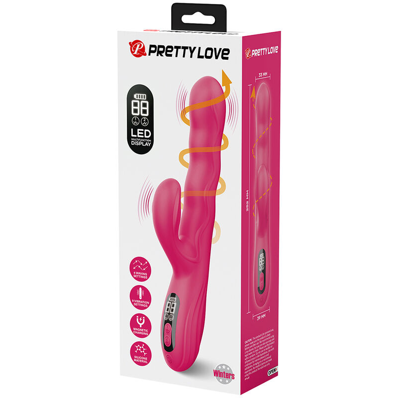 PRETTY LOVE - WINTERS VIBRADOR RABBIT MULTIFUNCIÓN CON PANTALLA LED ROSA - Imagen 10
