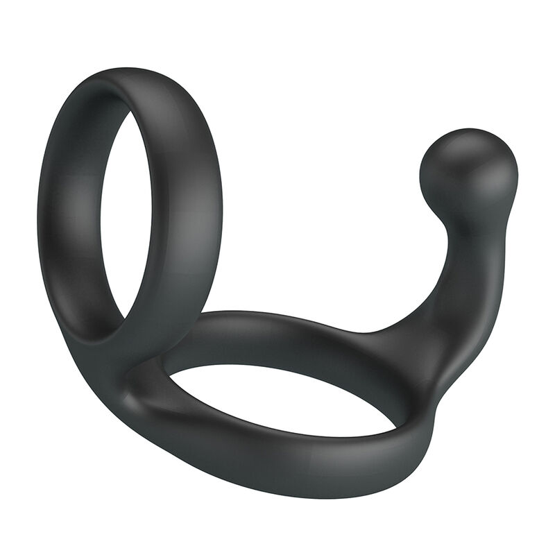 CRAZY BULL - FLORIAN ANILLO DOBLE PARA PENE Y TESTÍCULOS SILICONA NEGRO - Imagen 6
