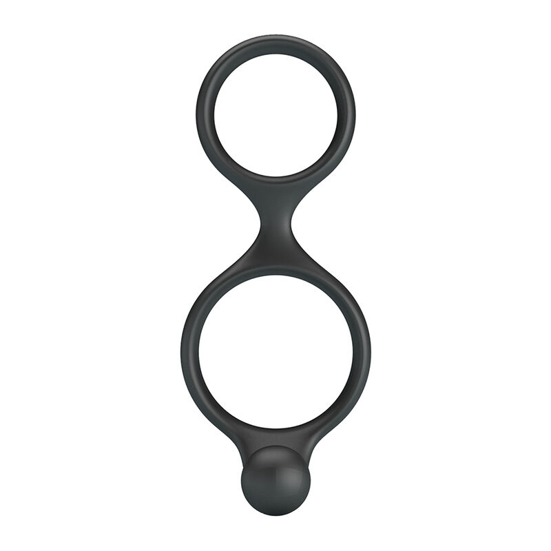 CRAZY BULL - FLORIAN ANILLO DOBLE PARA PENE Y TESTÍCULOS SILICONA NEGRO - Imagen 4
