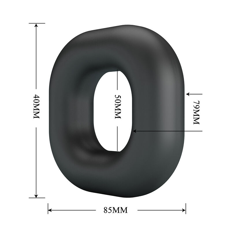 CRAZY BULL - WALDEN ANILLO PARA PENE SUPER SOFT SILICONA NEGRO - Imagen 2