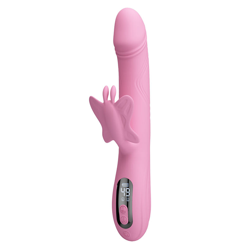 PRETTY LOVE - BELLA VIBRADOR RABBIT CON ESTIMULACIÓN MARIPOSA Y LED ROSA - Imagen 4