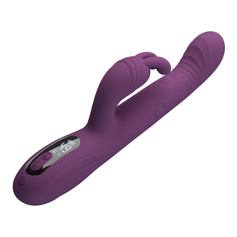 PRETTY LOVE - DEE VIBRADOR RABBIT MULTIFUNCIÓN OSCILANTE Y PERCUTOR MORADO - Imagen 6