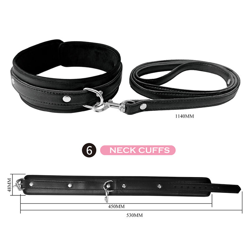 PRETTY LOVE - KIT BDSM 8 PIEZAS NEGRO - Imagen 4