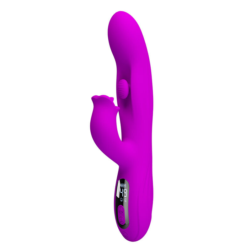 PRETTY LOVE - YALANDA VIBRADOR RABBIT OSCILANTE CON PANTALLA LED MORADO - Imagen 4
