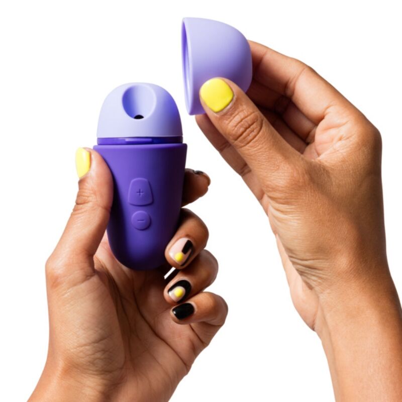 ROMP - FREE X ESTIMULADOR DE CLÍTORIS CON TAPA 10 NIVELES RECARGABLE MORADO - Imagen 2